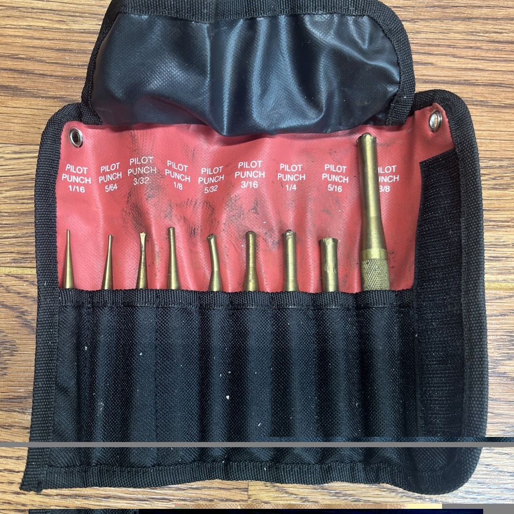 Mayhew 61367 - 9 PC Brass Pilot Punch Set (SAE) Mayhew Pro Mechanic Tool